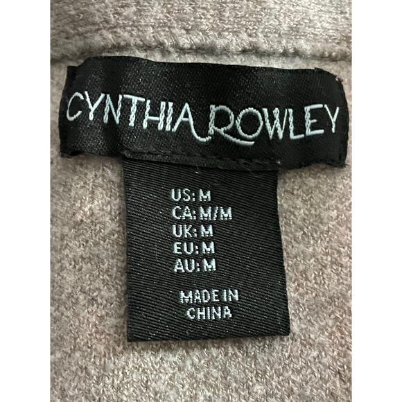 Cynthia Rowley Gray Polka Dot Chenille Top Medium - Picture 6 of 10